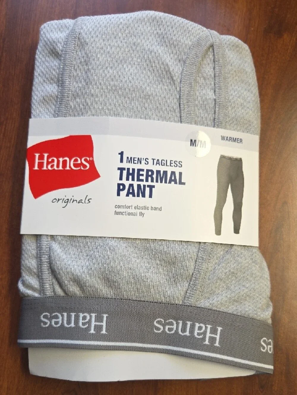 Hanes Men's Tagless Thermal Pant - Gray